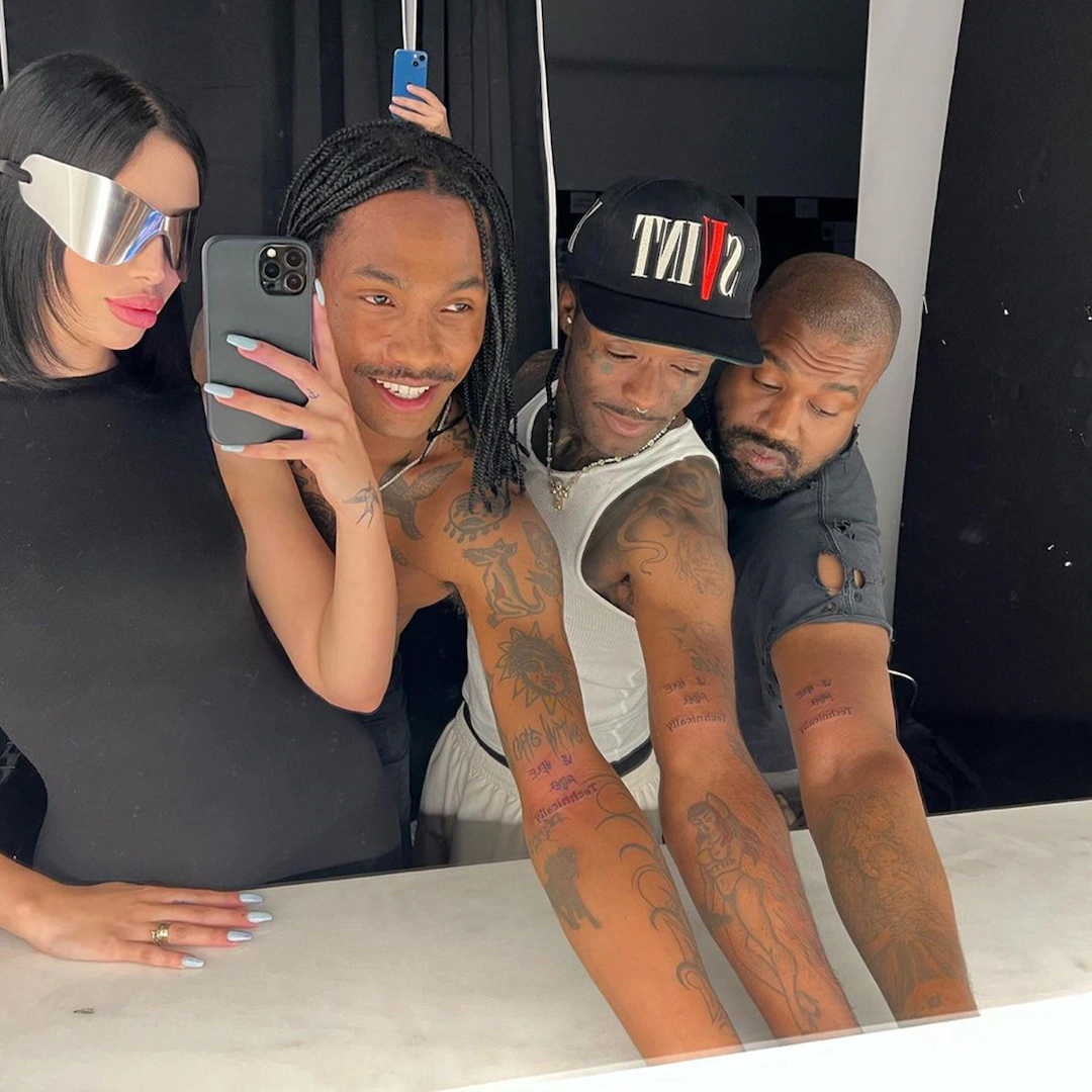 Kanye West Debuts New Matching Tattoo With Lil Uzi Vert and Steve Lacy