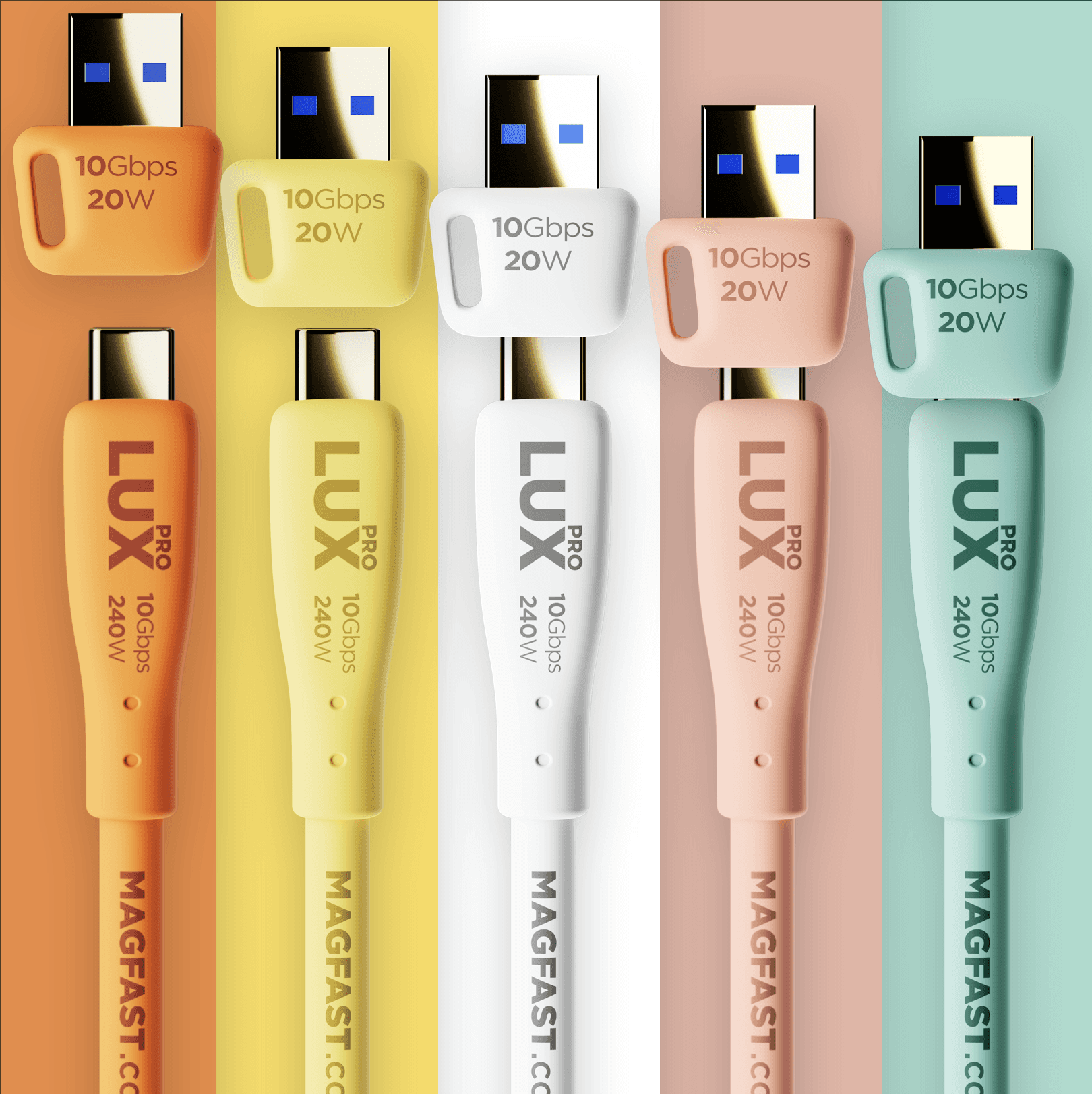 MAGFAST cable connectors in the company's colour range.